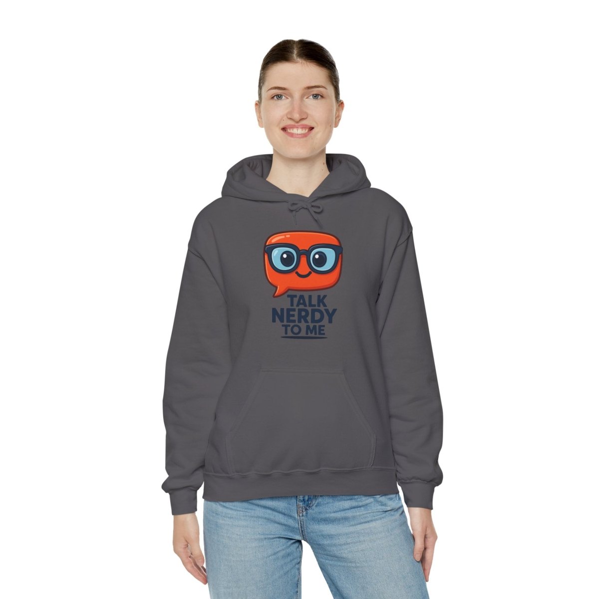 "Talk Nerdy To Me" Funny Hoodie for Geeky Friends, Gift for Gamers, Trendy Sweatshirt, Hoodie for Nerds - AI Tee Hero