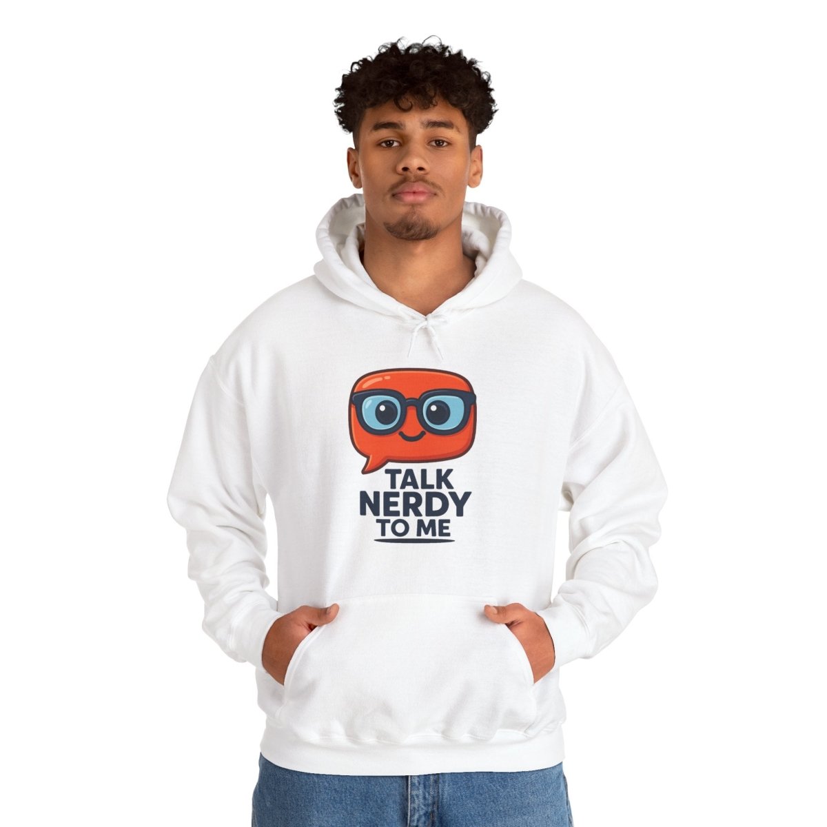 "Talk Nerdy To Me" Funny Hoodie for Geeky Friends, Gift for Gamers, Trendy Sweatshirt, Hoodie for Nerds - AI Tee Hero