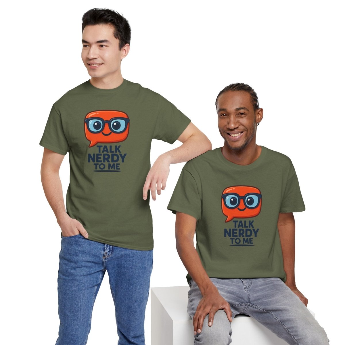 "Talk Nerdy to Me" Geeky Humor T-Shirt, Fun Cotton Tee, Nerdy Gift, Unisex Graphic Tee, Casual Everyday Wear - AI Tee Hero