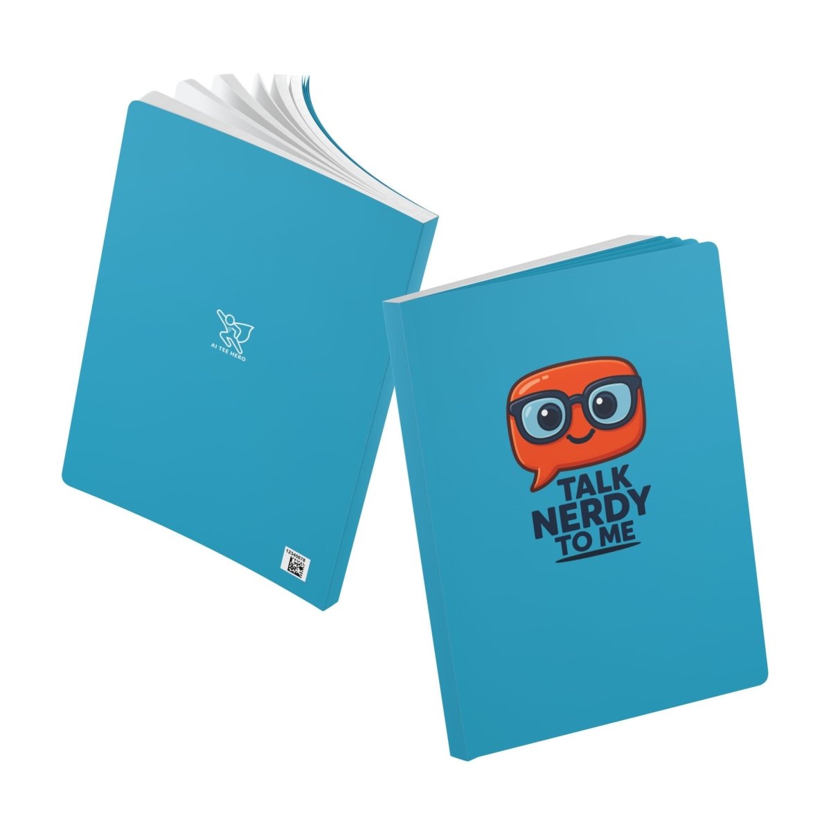 "Talk Nerdy to Me" Softcover Journal | Fun Writing Notebook for Students, Gift for Tech Lovers, School Supplies, Creative Brainstorming & Doodling - AI Tee Hero