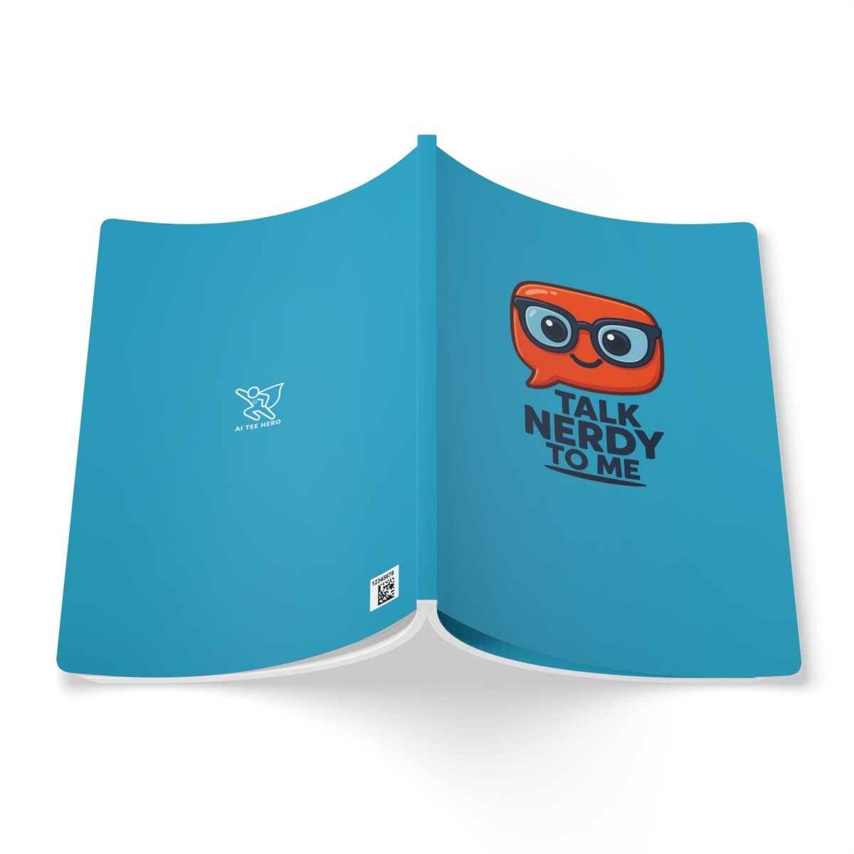 "Talk Nerdy to Me" Softcover Journal | Fun Writing Notebook for Students, Gift for Tech Lovers, School Supplies, Creative Brainstorming & Doodling - AI Tee Hero