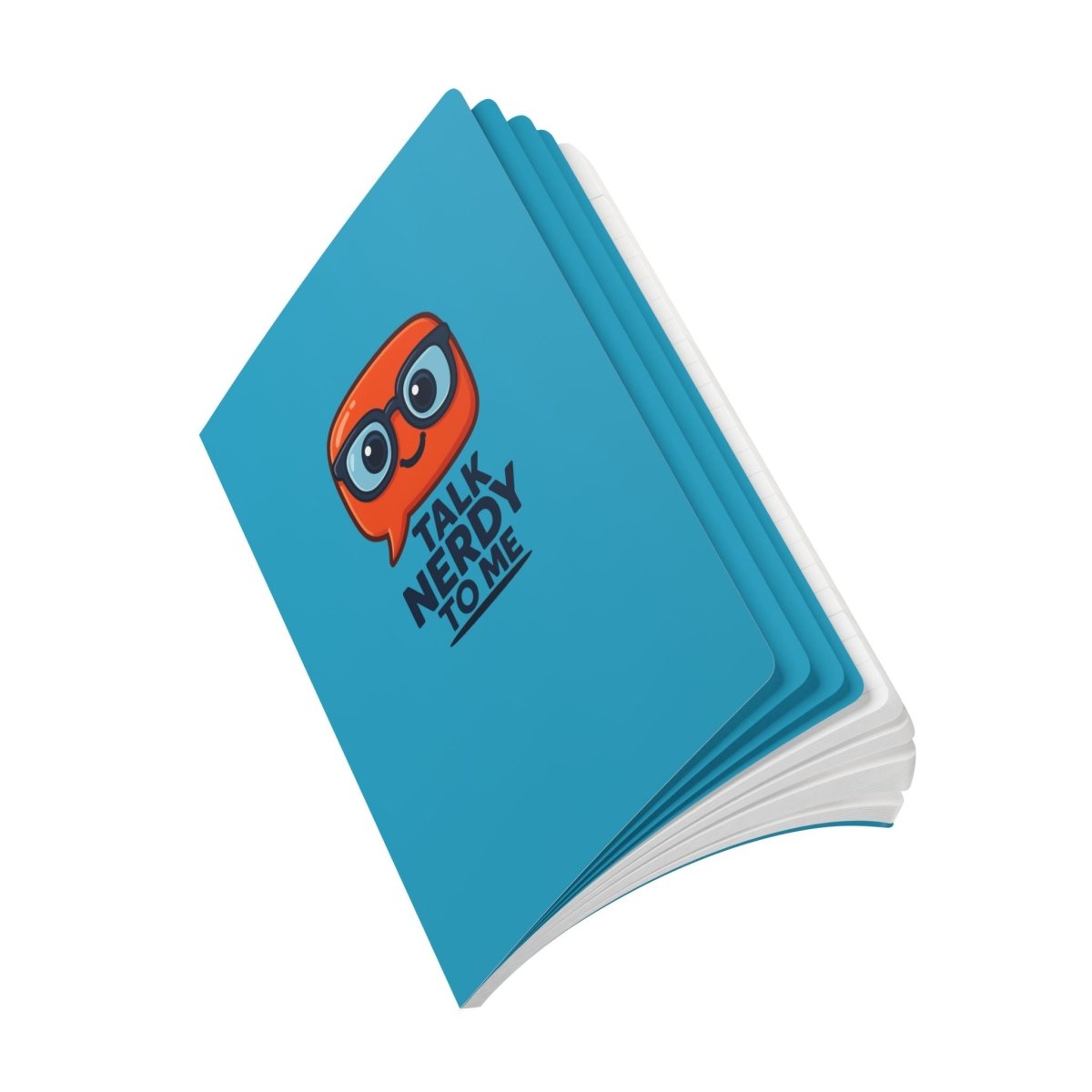 "Talk Nerdy to Me" Softcover Journal | Fun Writing Notebook for Students, Gift for Tech Lovers, School Supplies, Creative Brainstorming & Doodling - AI Tee Hero