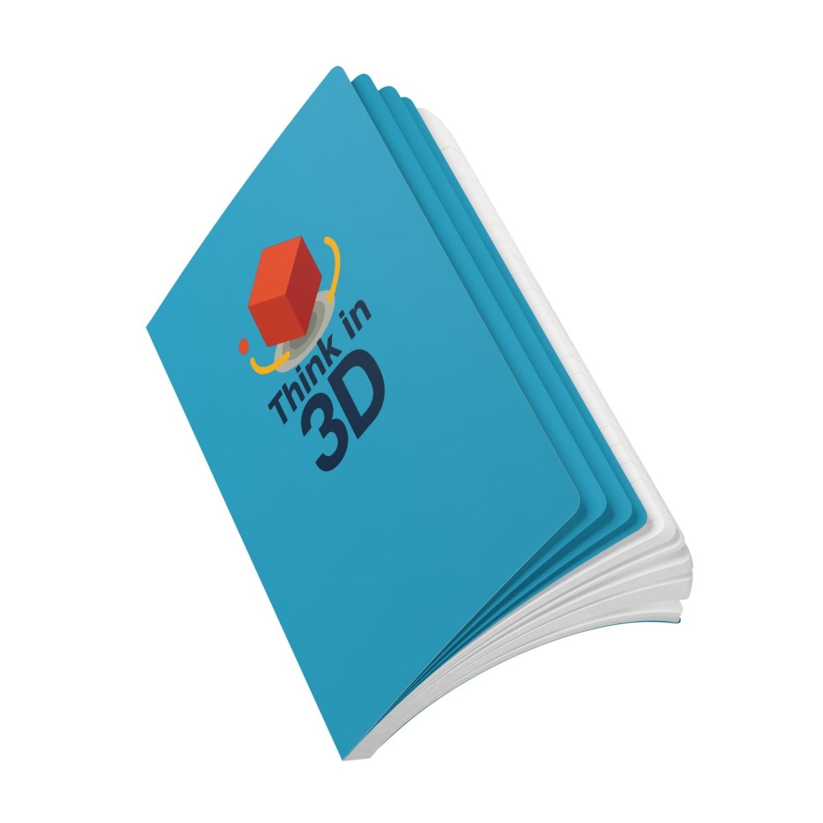 "Think in 3D" Creative & Motivational Softcover Journal, Inspirational Notebook, AI Tech Hero, Perfect for Students, Gifts, and More - AI Tee Hero
