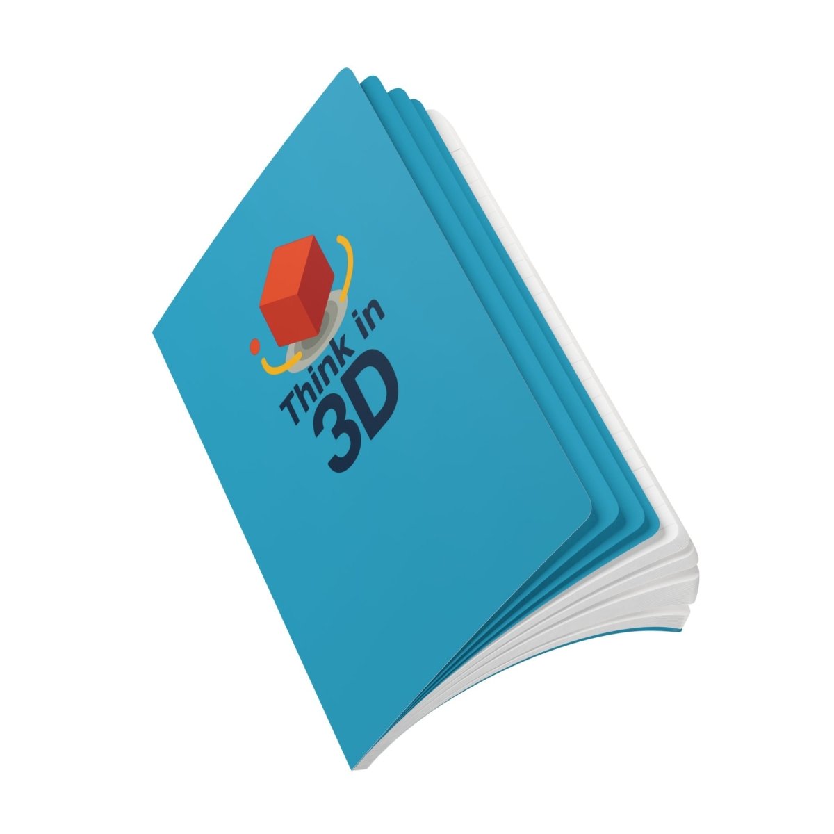 "Think in 3D" Creative & Motivational Softcover Journal, Inspirational Notebook, AI Tech Hero, Perfect for Students, Gifts, and More - AI Tee Hero