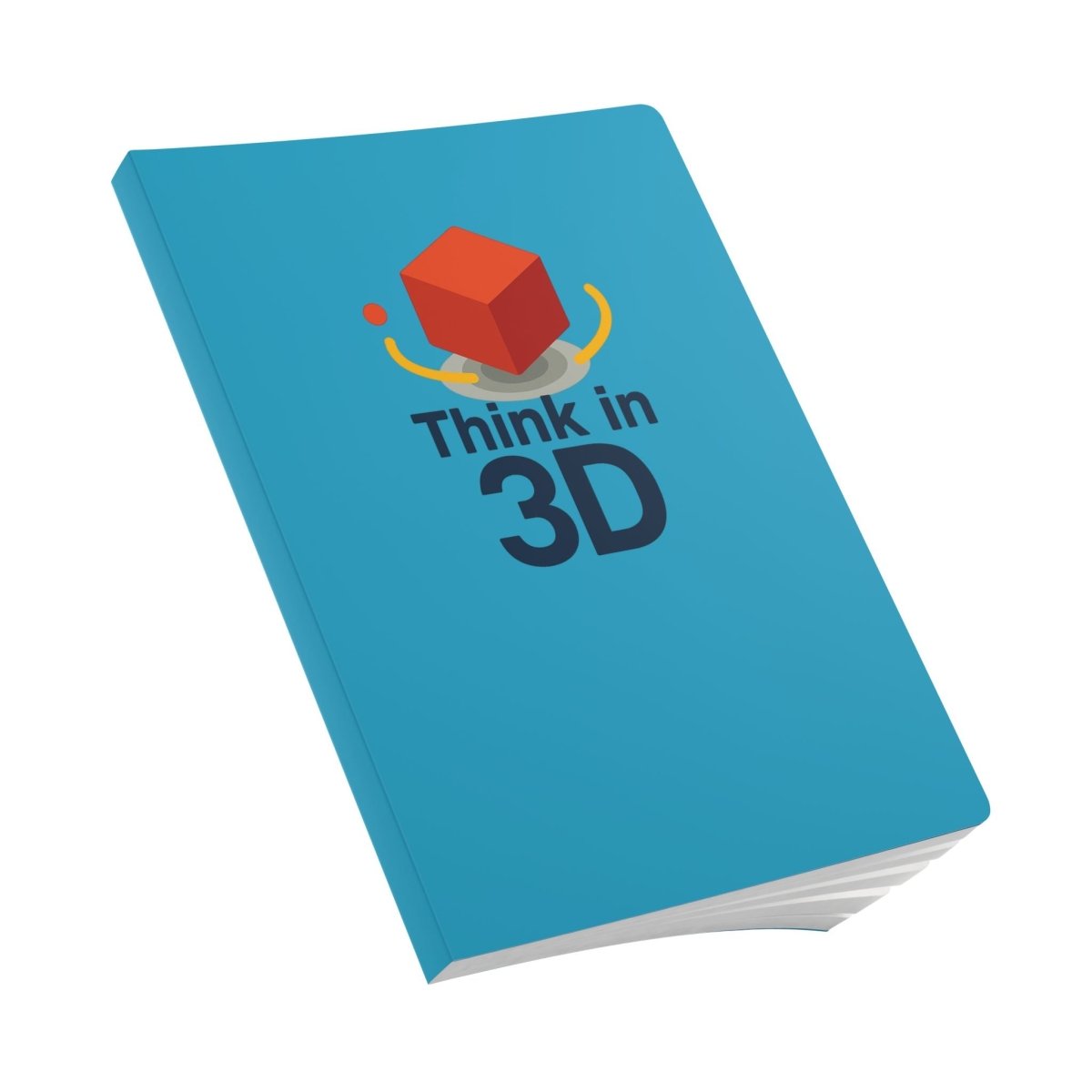 "Think in 3D" Creative & Motivational Softcover Journal, Inspirational Notebook, AI Tech Hero, Perfect for Students, Gifts, and More - AI Tee Hero
