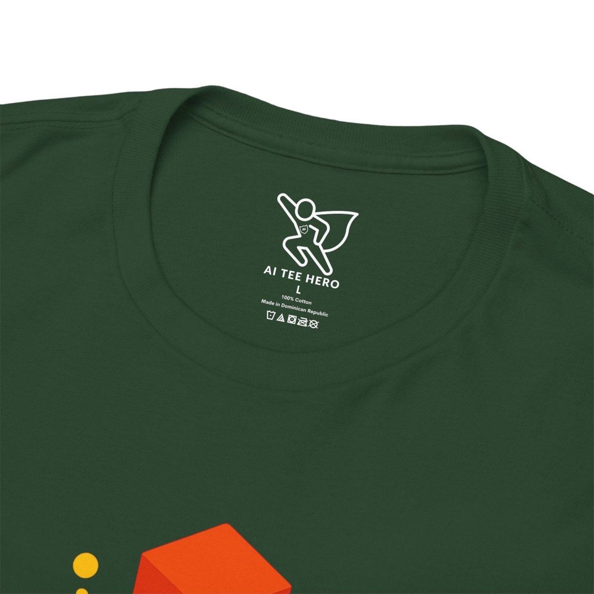"Think in 3D" Graphic Cotton Tee, Fun T-Shirt Gift, Educational Apparel, Unisex Casual Wear, Creative Gift Idea CW - 1 Orange - AI Tee Hero