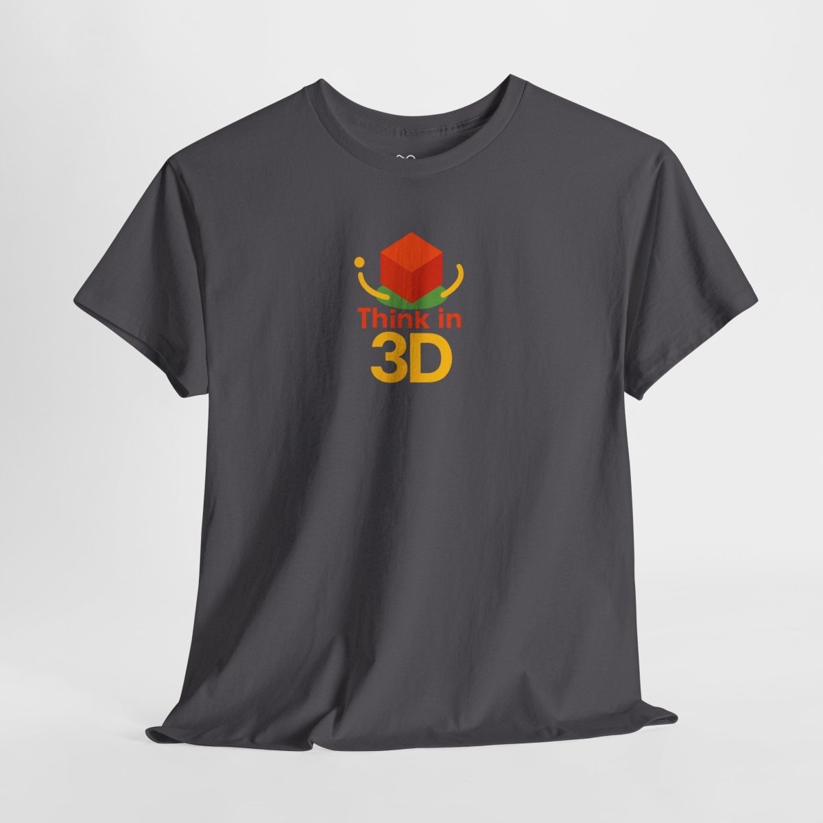 "Think in 3D" Graphic Cotton Tee, Fun T-Shirt Gift, Educational Apparel, Unisex Casual Wear, Creative Gift Idea CW - 1 Orange - AI Tee Hero