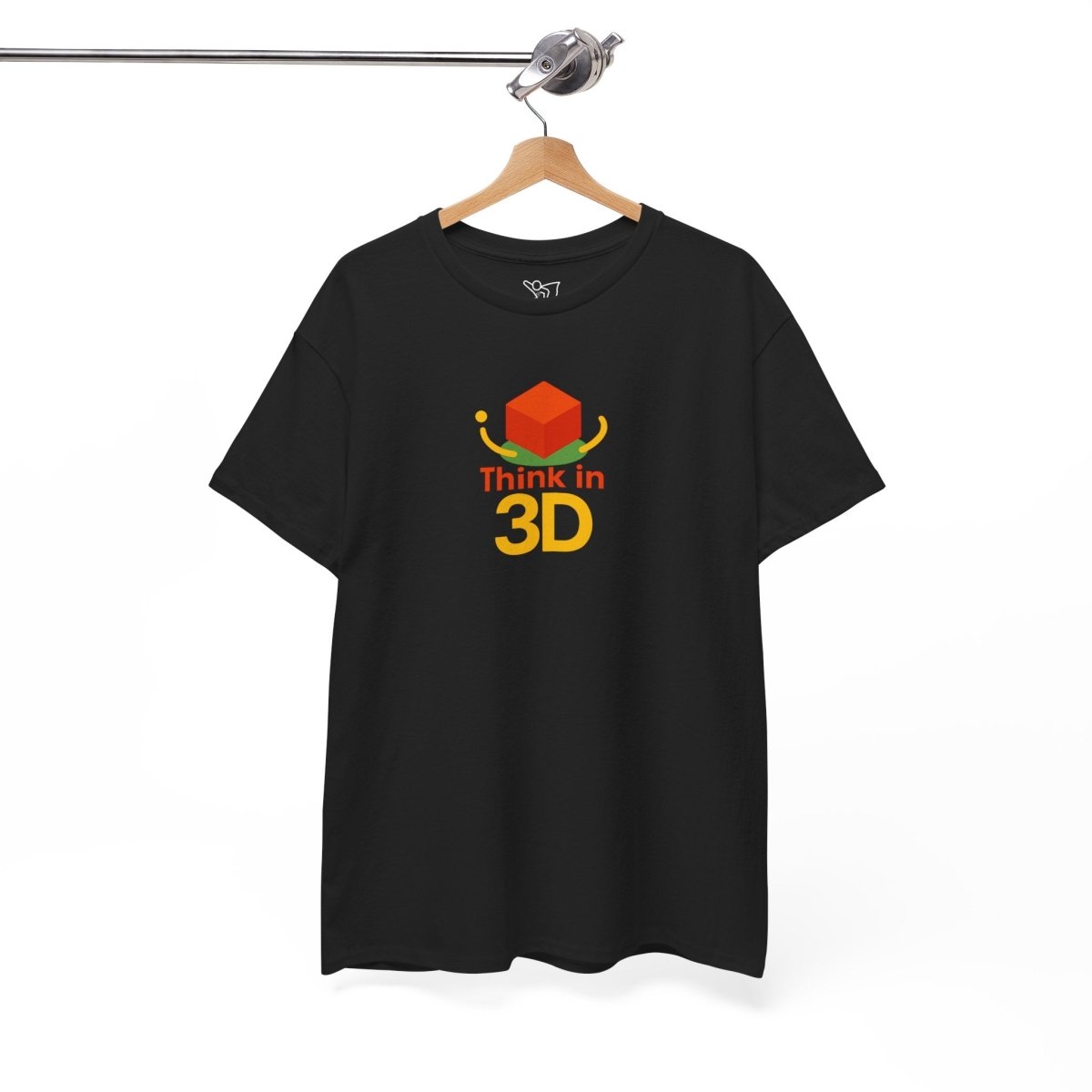 "Think in 3D" Graphic Cotton Tee, Fun T-Shirt Gift, Educational Apparel, Unisex Casual Wear, Creative Gift Idea CW - 1 Orange - AI Tee Hero