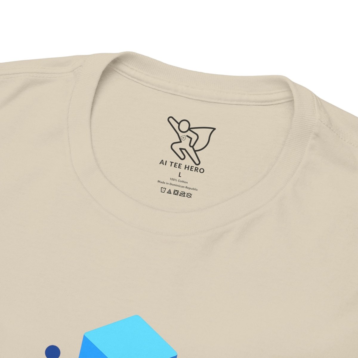 "Think in 3D" Graphic Cotton Tee, Fun T-Shirt Gift, Educational Apparel, Unisex Casual Wear, Creative Gift Idea CW - 2 Blue - AI Tee Hero