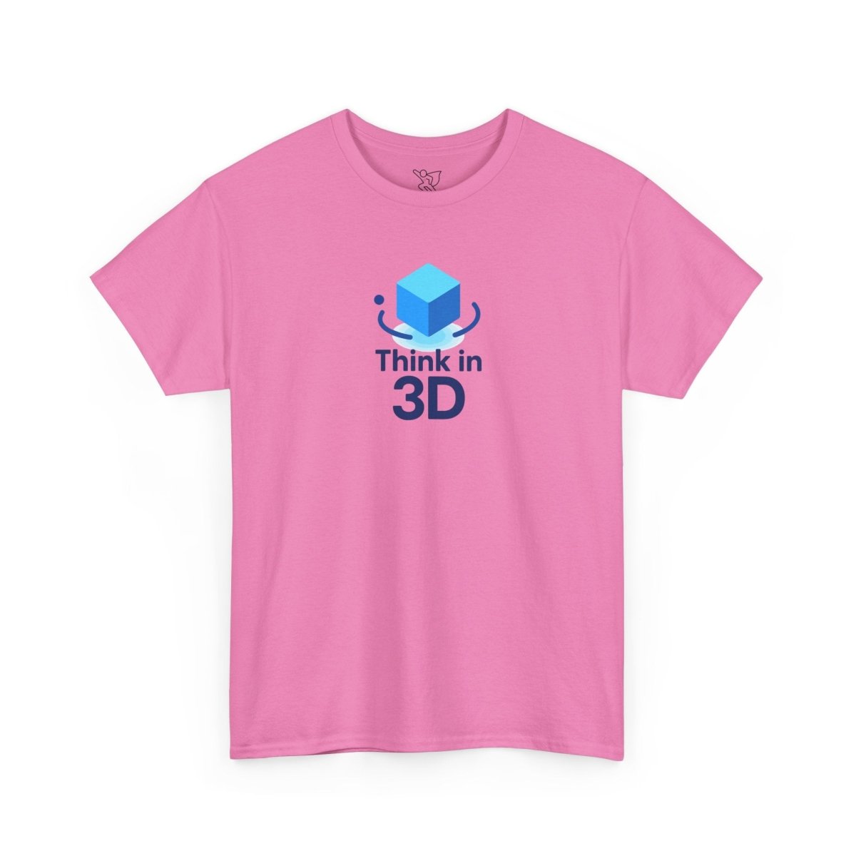 "Think in 3D" Graphic Cotton Tee, Fun T-Shirt Gift, Educational Apparel, Unisex Casual Wear, Creative Gift Idea CW - 2 Blue - AI Tee Hero