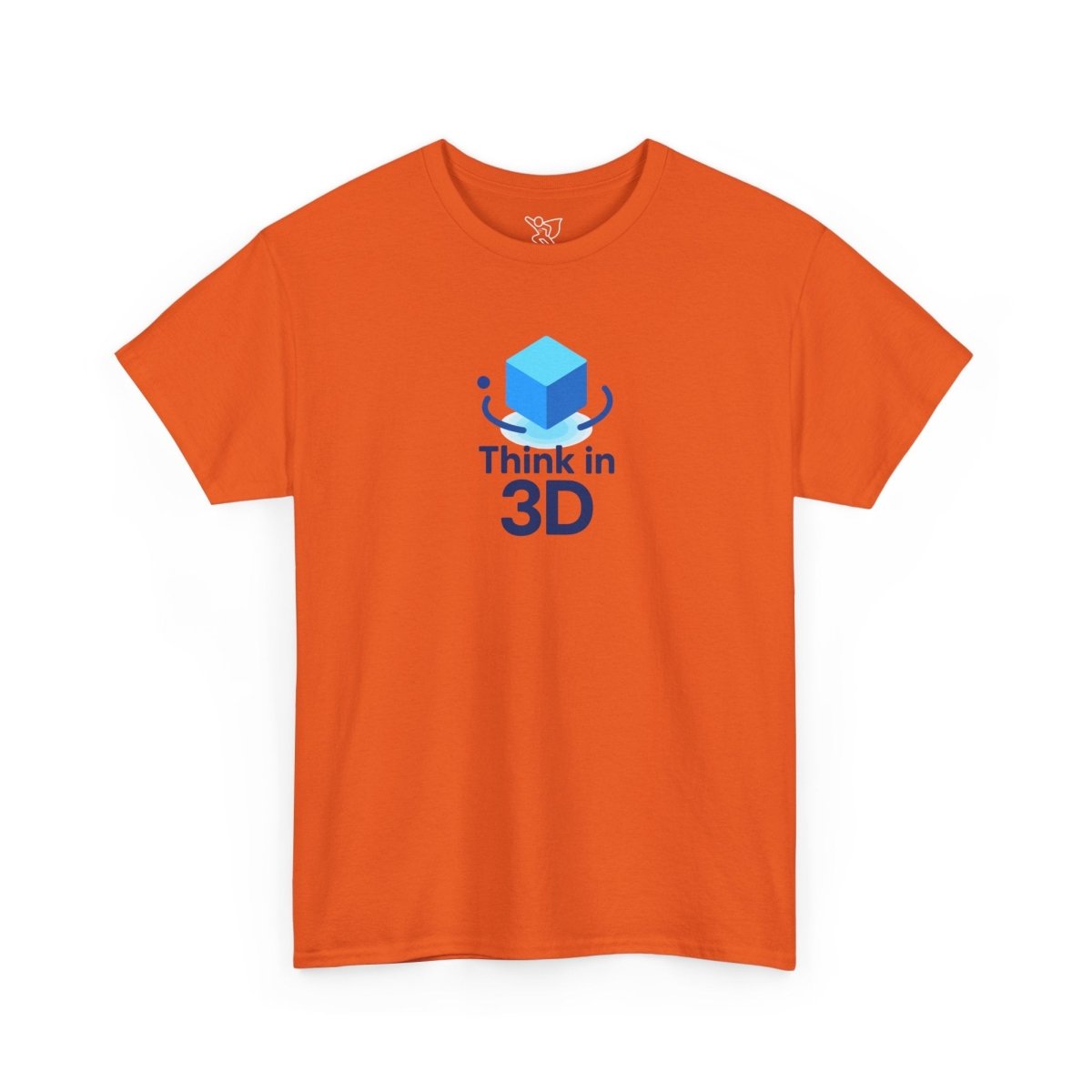 "Think in 3D" Graphic Cotton Tee, Fun T-Shirt Gift, Educational Apparel, Unisex Casual Wear, Creative Gift Idea CW - 2 Blue - AI Tee Hero