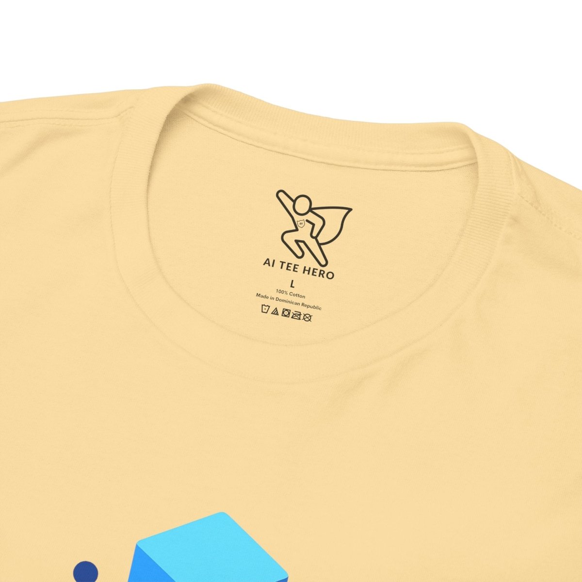 "Think in 3D" Graphic Cotton Tee, Fun T-Shirt Gift, Educational Apparel, Unisex Casual Wear, Creative Gift Idea CW - 2 Blue - AI Tee Hero