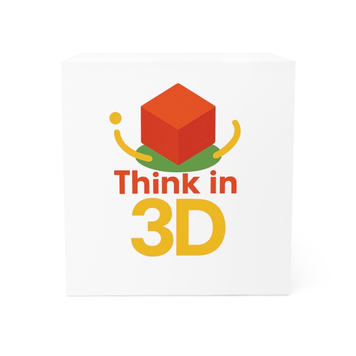 "Think in 3D" Note Cube - Creative Notepad, Classroom Supplies, Desk Organizer, Gift for Students, Business Notes, Office Essentials - AI Tee Hero