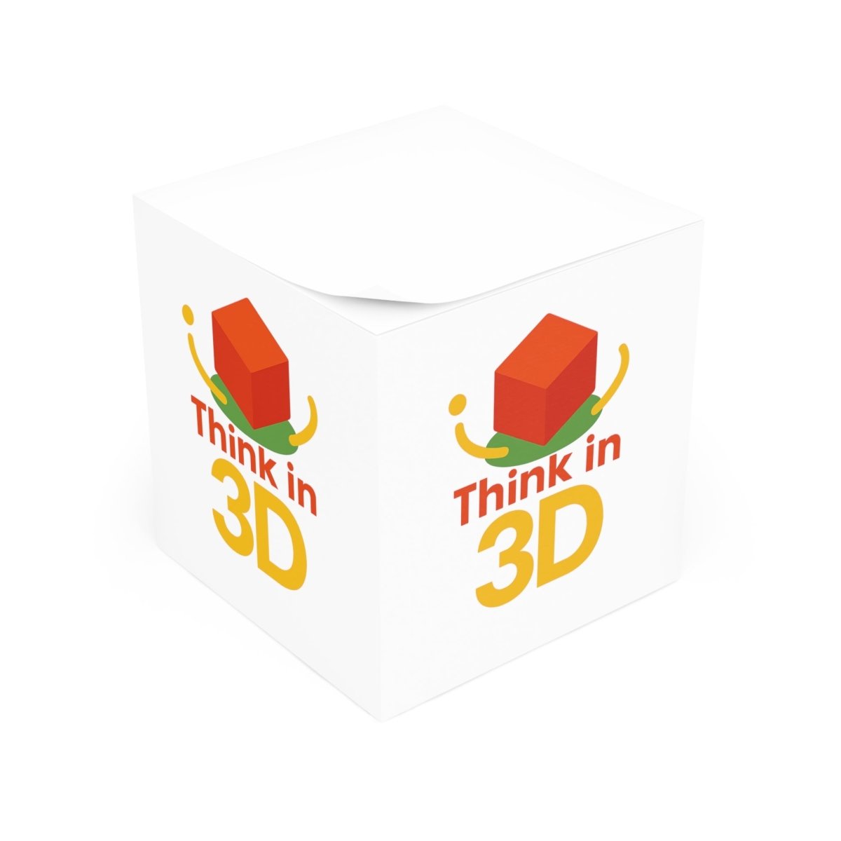 "Think in 3D" Note Cube - Creative Notepad, Classroom Supplies, Desk Organizer, Gift for Students, Business Notes, Office Essentials - AI Tee Hero