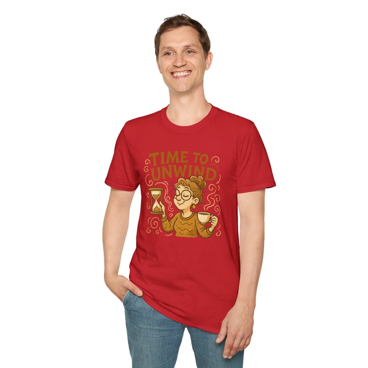 "Time to Unwind Shirt" Unisex Relaxation T-Shirt, Gift for Stress Relief, Casual Wear, Relaxing Day Tees, Self - Care Clothing - MINDSet Collection - AI Tee Hero