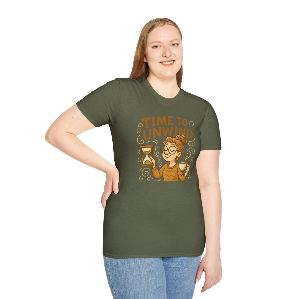 "Time to Unwind Shirt" Unisex Relaxation T-Shirt, Gift for Stress Relief, Casual Wear, Relaxing Day Tees, Self - Care Clothing - MINDSet Collection - AI Tee Hero