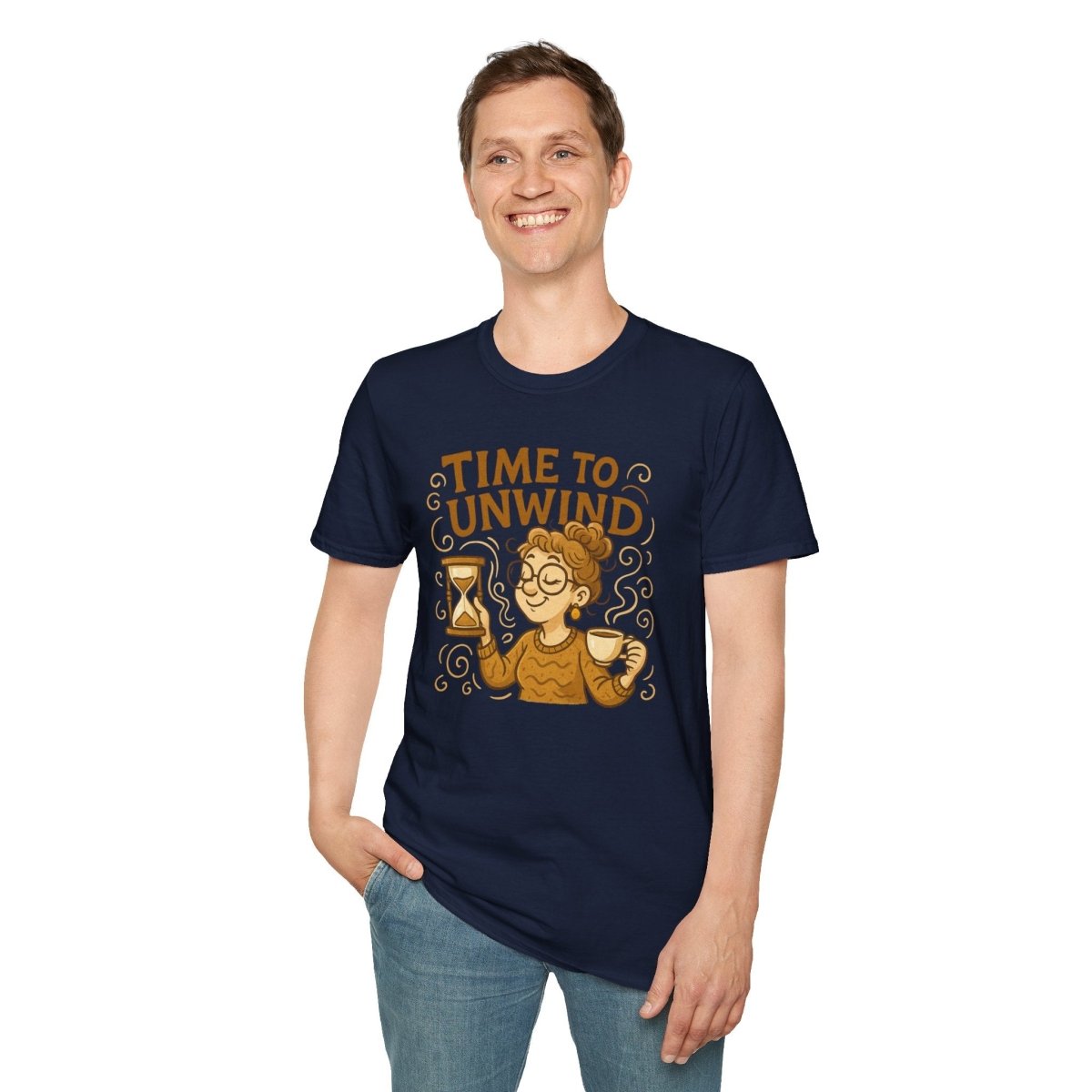 "Time to Unwind Shirt" Unisex Relaxation T-Shirt, Gift for Stress Relief, Casual Wear, Relaxing Day Tees, Self - Care Clothing - MINDSet Collection - AI Tee Hero