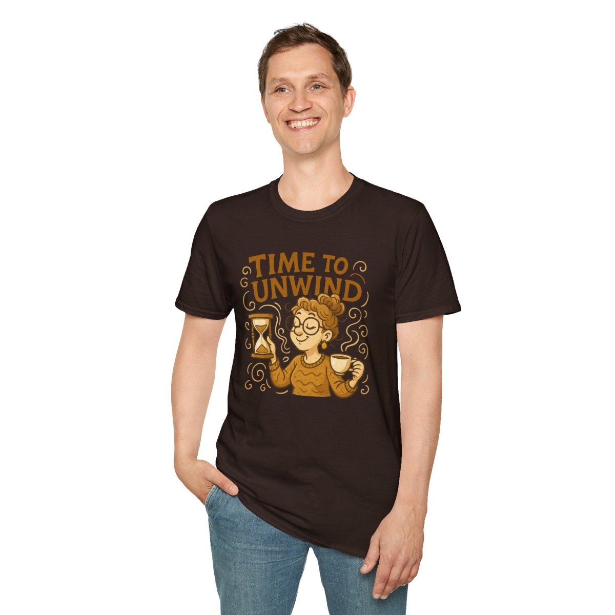 "Time to Unwind Shirt" Unisex Relaxation T-Shirt, Gift for Stress Relief, Casual Wear, Relaxing Day Tees, Self - Care Clothing - MINDSet Collection - AI Tee Hero