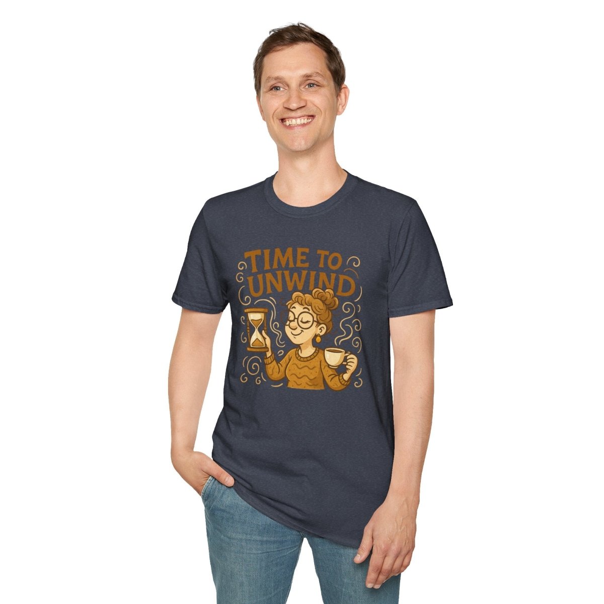 "Time to Unwind Shirt" Unisex Relaxation T-Shirt, Gift for Stress Relief, Casual Wear, Relaxing Day Tees, Self - Care Clothing - MINDSet Collection - AI Tee Hero
