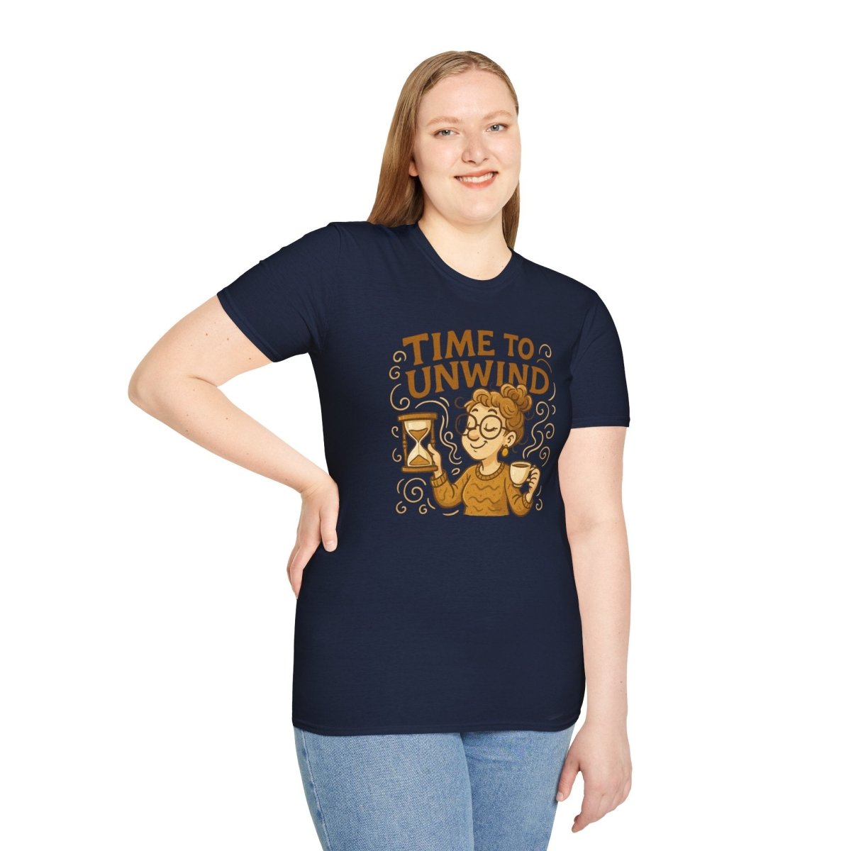 "Time to Unwind Shirt" Unisex Relaxation T-Shirt, Gift for Stress Relief, Casual Wear, Relaxing Day Tees, Self - Care Clothing - MINDSet Collection - AI Tee Hero