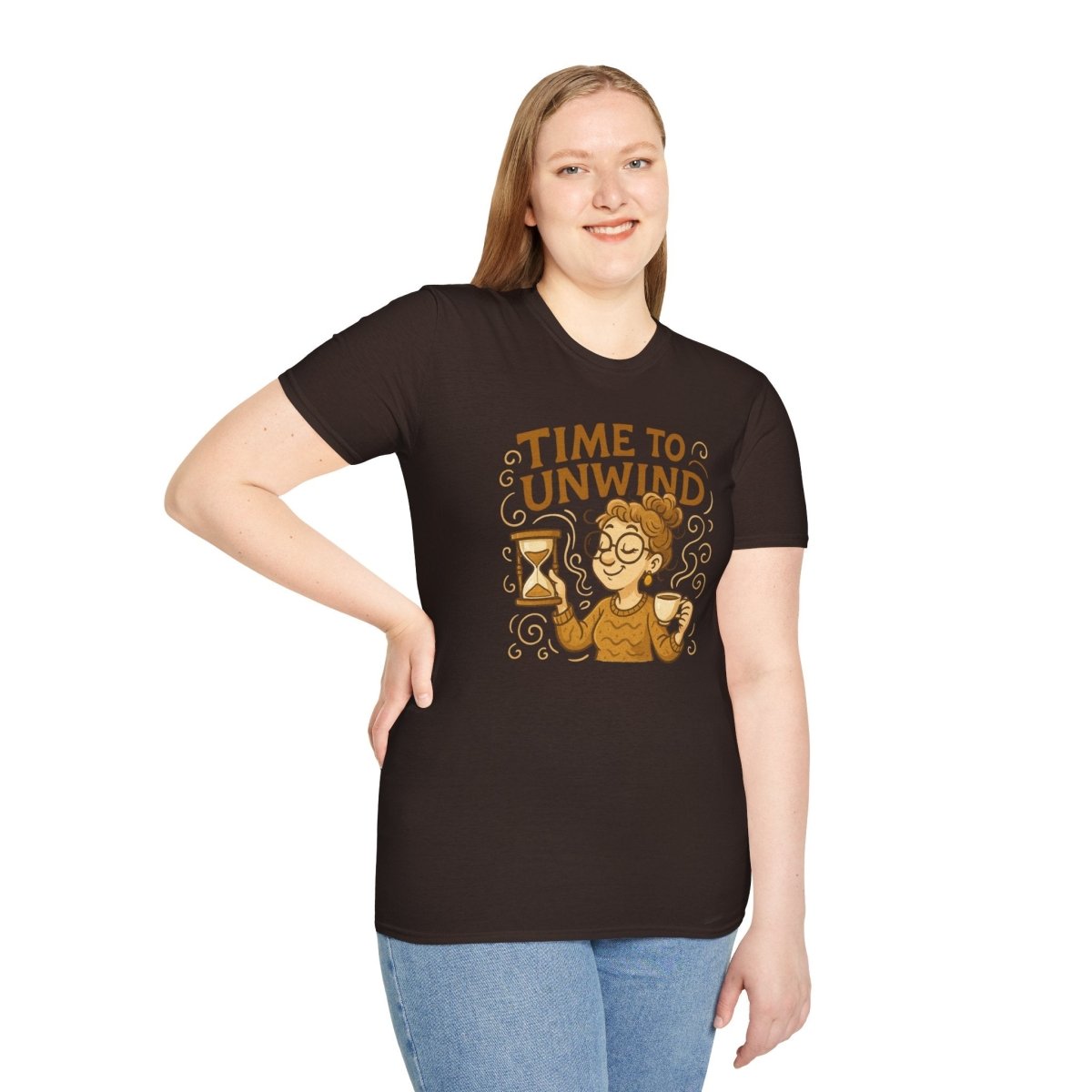 "Time to Unwind Shirt" Unisex Relaxation T-Shirt, Gift for Stress Relief, Casual Wear, Relaxing Day Tees, Self - Care Clothing - MINDSet Collection - AI Tee Hero