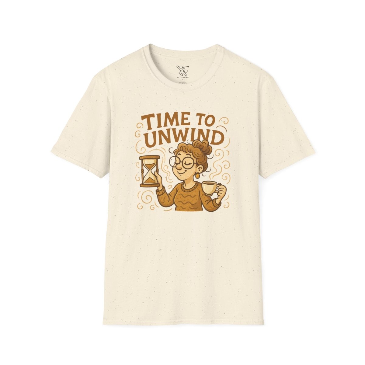 "Time to Unwind Shirt" Unisex Relaxation T-Shirt, Gift for Stress Relief, Casual Wear, Relaxing Day Tees, Self - Care Clothing - MINDSet Collection - AI Tee Hero