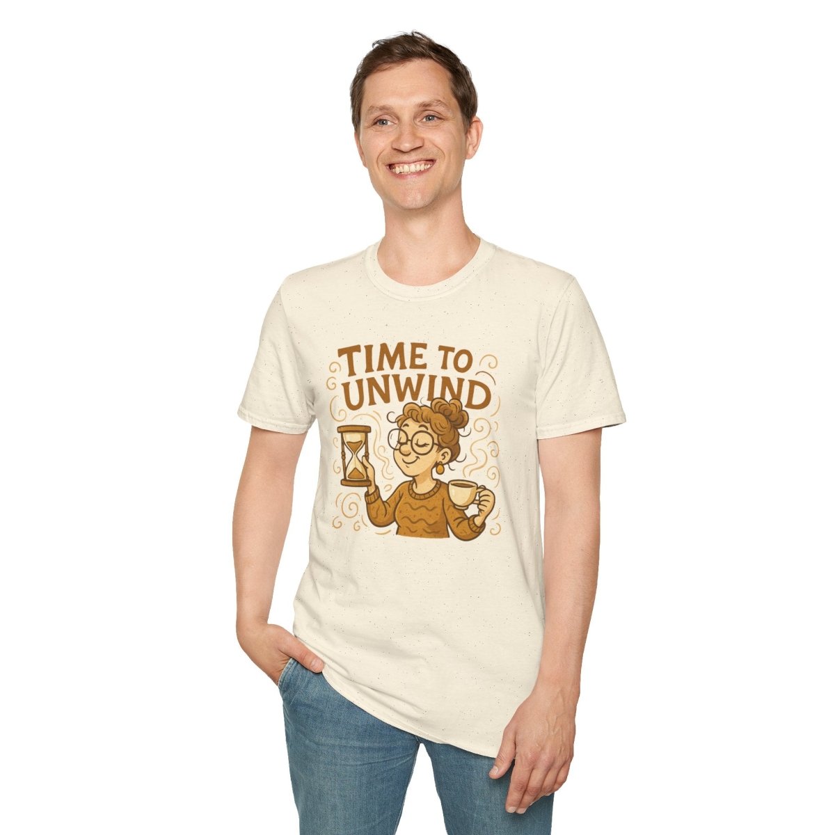 "Time to Unwind Shirt" Unisex Relaxation T-Shirt, Gift for Stress Relief, Casual Wear, Relaxing Day Tees, Self - Care Clothing - MINDSet Collection - AI Tee Hero