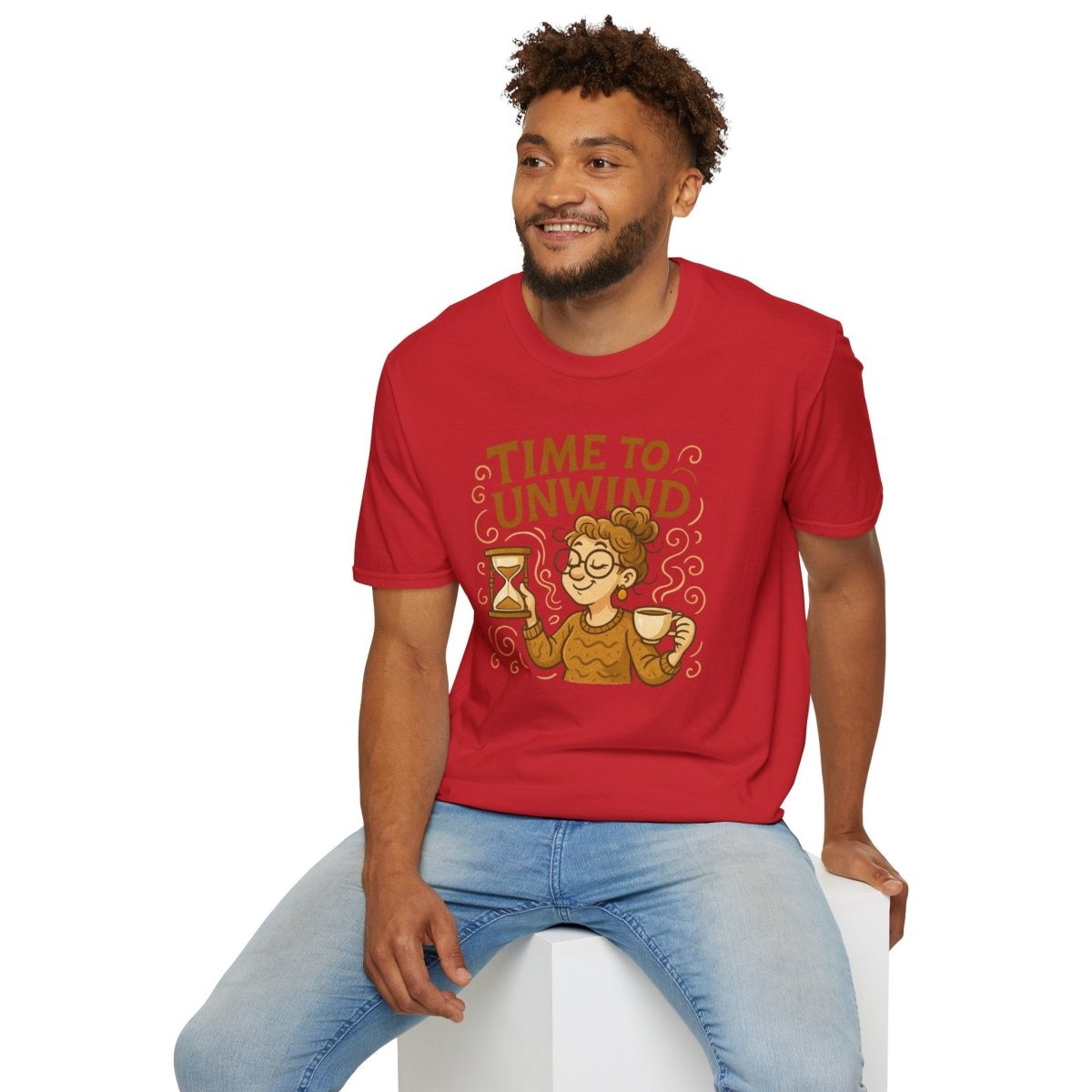 "Time to Unwind Shirt" Unisex Relaxation T-Shirt, Gift for Stress Relief, Casual Wear, Relaxing Day Tees, Self - Care Clothing - MINDSet Collection - AI Tee Hero