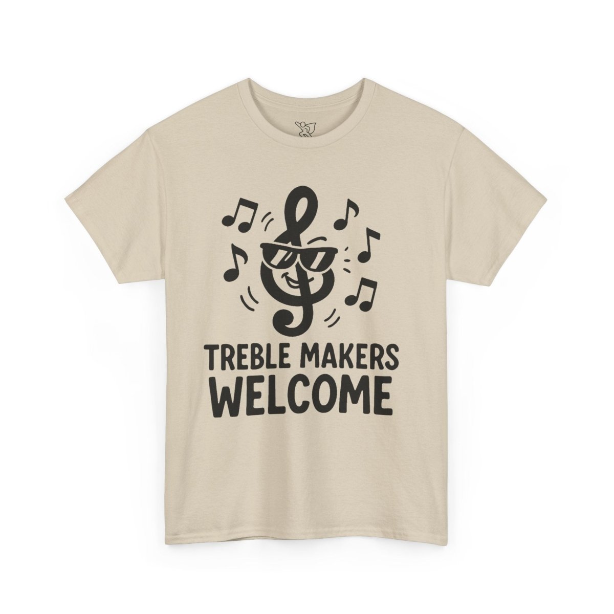 "Treble Makers Welcome" Unisex Heavy Cotton Tee, Music Lover Shirt, Gift for Musicians, Funny Quote Tee, Casual Wear, Concert Outfit - MINDSet - AI Tee Hero