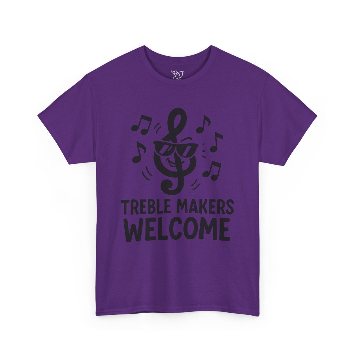 "Treble Makers Welcome" Unisex Heavy Cotton Tee, Music Lover Shirt, Gift for Musicians, Funny Quote Tee, Casual Wear, Concert Outfit - MINDSet - AI Tee Hero