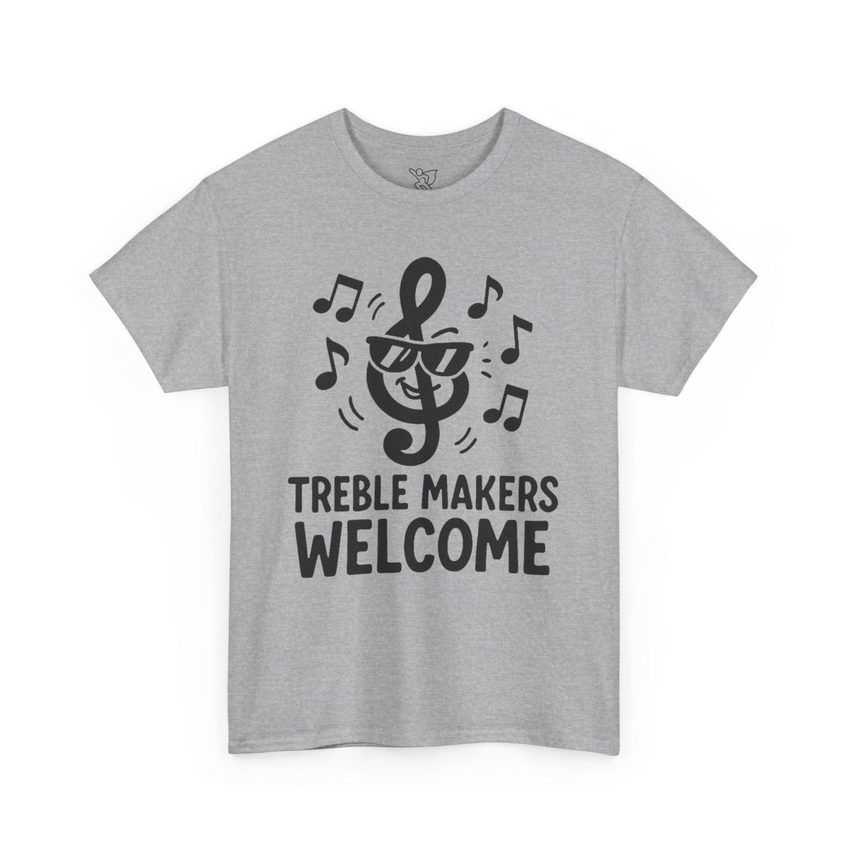 "Treble Makers Welcome" Unisex Heavy Cotton Tee, Music Lover Shirt, Gift for Musicians, Funny Quote Tee, Casual Wear, Concert Outfit - MINDSet - AI Tee Hero