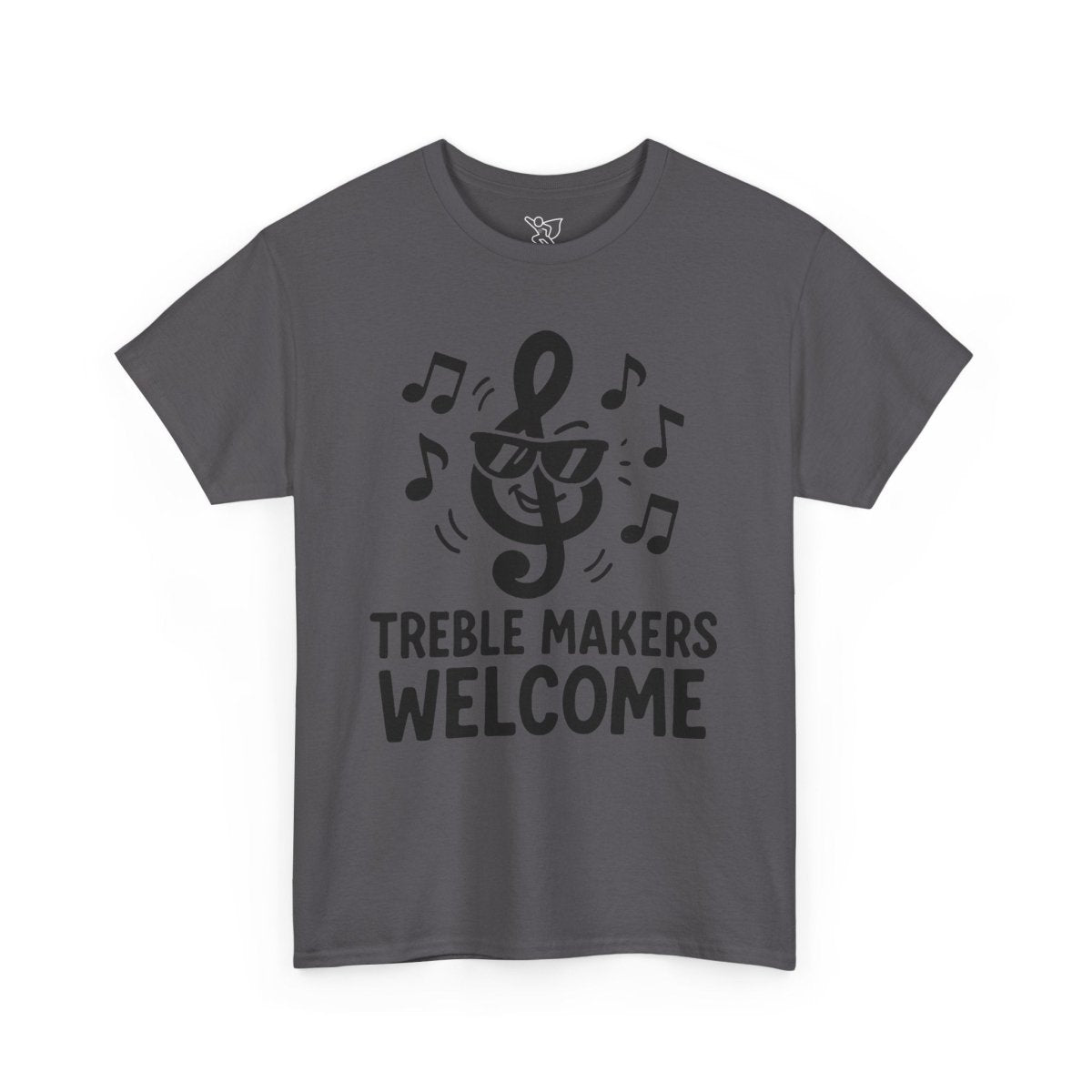 "Treble Makers Welcome" Unisex Heavy Cotton Tee, Music Lover Shirt, Gift for Musicians, Funny Quote Tee, Casual Wear, Concert Outfit - MINDSet - AI Tee Hero