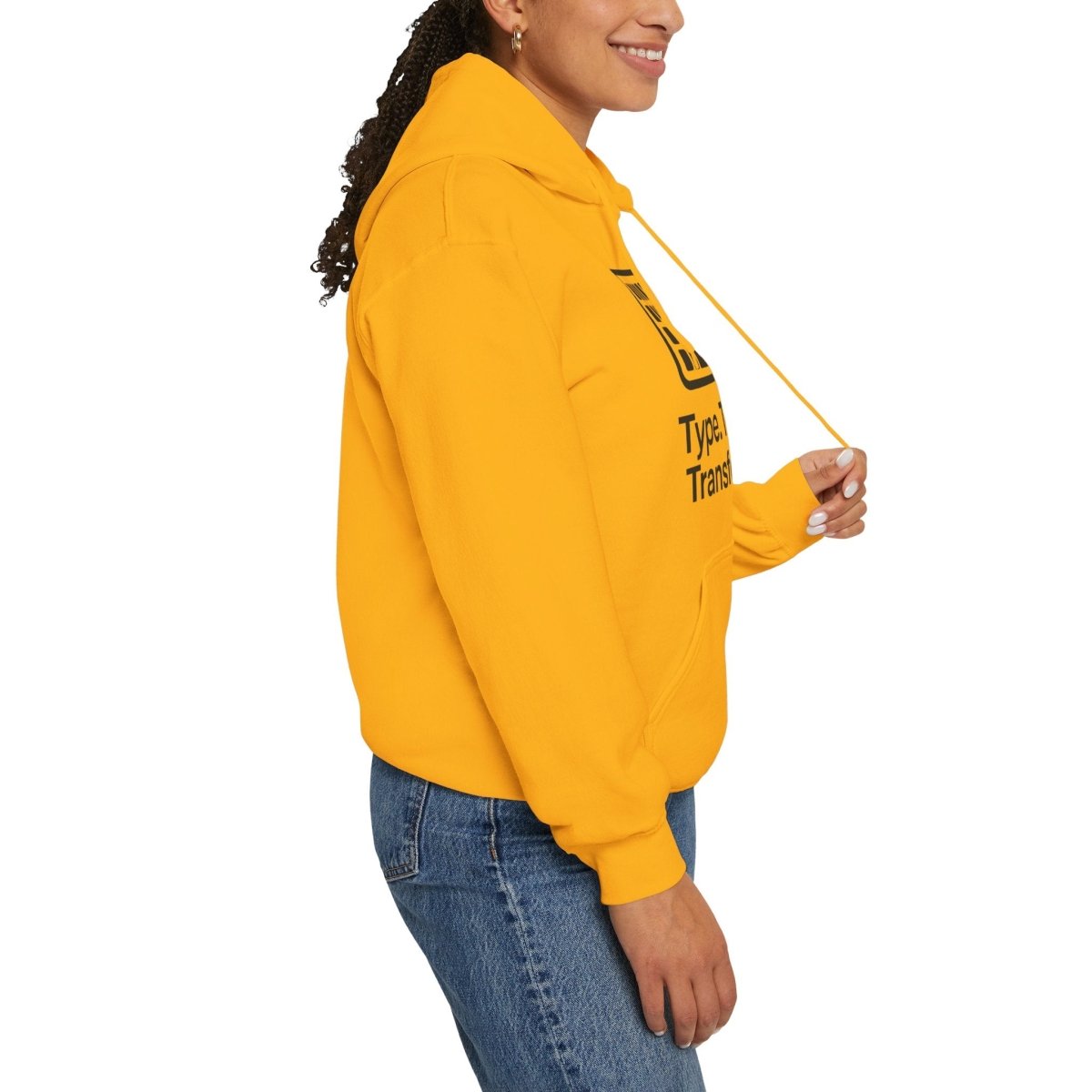 "Type. Think. Transform." Hoodie, Cozy Unisex Sweatshirt, Inspirational Hoodie Gift, Perfect for Writers and Students, Everyday Wear - AI Tee Hero