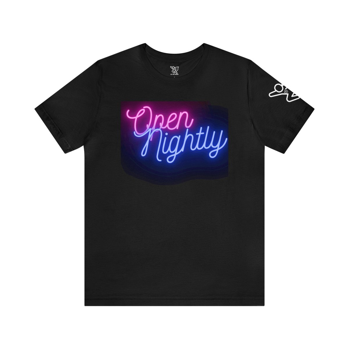 Nightly Glow Neon Graphic Unisex Jersey Short Sleeve Tee - AI Tee Hero