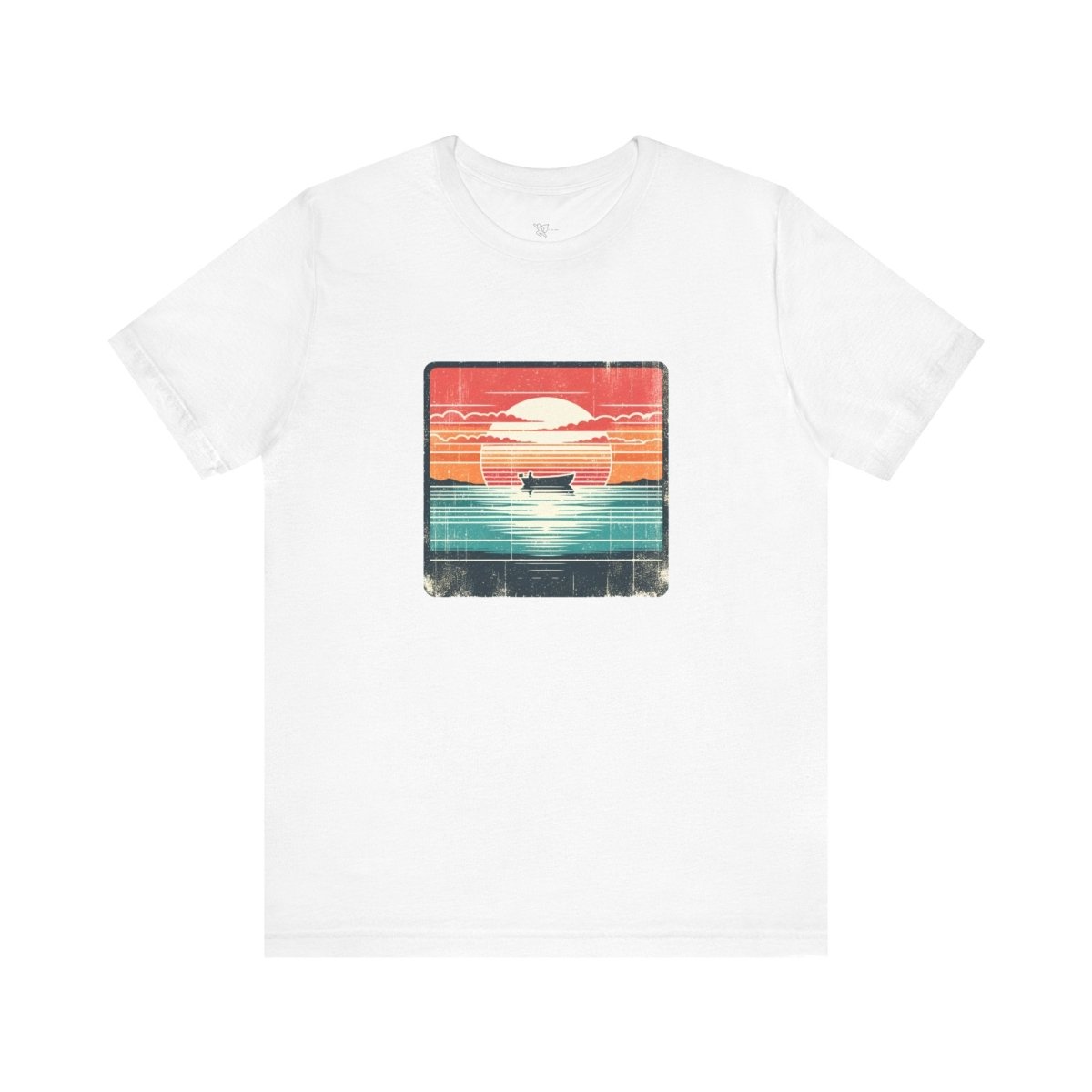 Serenity Seascape Sunrise - Unisex Short Sleeve Tee - AI Tee Hero